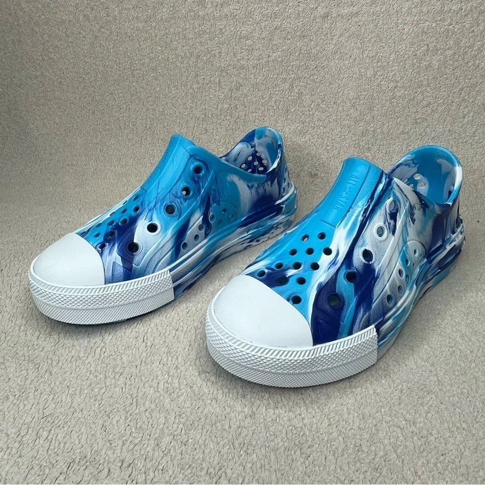 NEW Converse Chuck Taylor All Stars EVA Foam Slip On Sneaker Kids 2 Tie Dye Blue